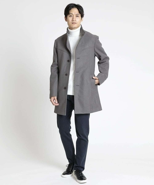 MK MICHEL KLEIN HOMME (エムケーミッシェルクランオム)の「タートルネックニット / ツイルへリンボン(ニット/セーター・メンズ・ブルー/ホワイト・48/46)」の11枚目の写真