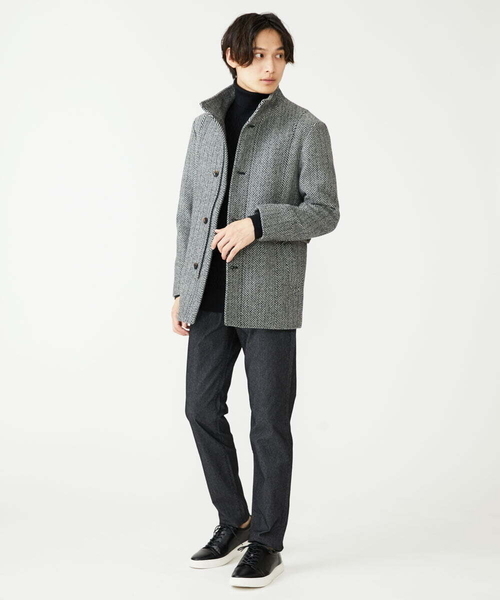 MK MICHEL KLEIN HOMME (エムケーミッシェルクランオム)の「タートルネックニット / ツイルへリンボン(ニット/セーター・メンズ・ブルー/ホワイト・48/46)」の22枚目の写真