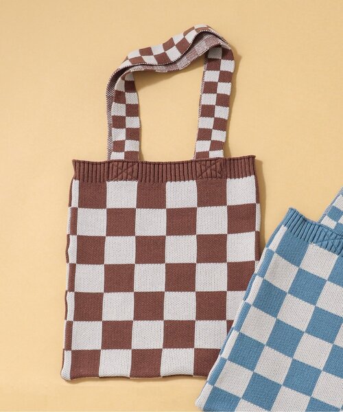 BREEZE（ブリーズ）の「【ファミリーリンク】WEB限定 ゆずみつといっしょチェッカーバッグ（トートバッグ・キッズ・ブラウン/ブルー・FREE）」の2枚目の写真