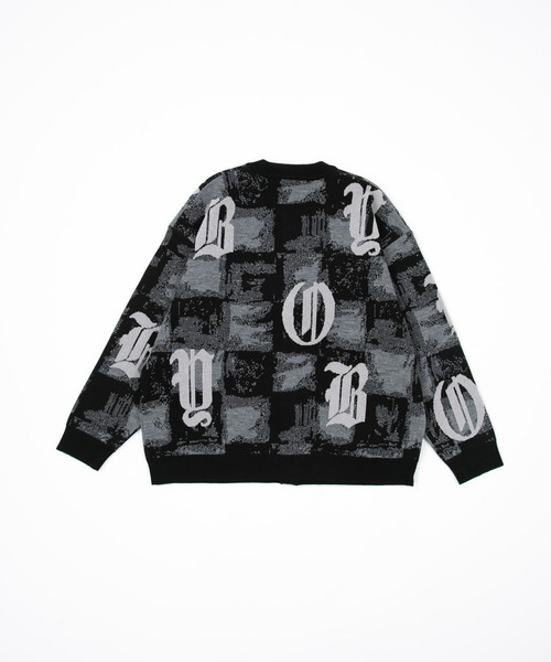 BOY LONDON(ボーイロンドン)の「【BOY LONDON】MOSAIC PATTERNED KNIT CARDIGAN(カーディガン/ボレロ・メンズ・ブラック・M/X-SMALL/L)」の2枚目の写真