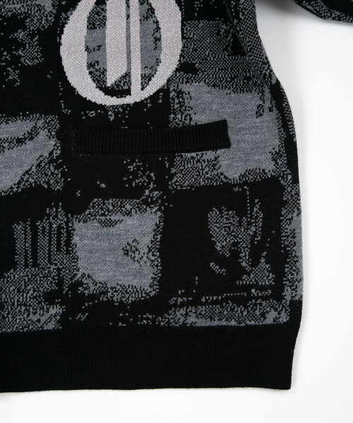 BOY LONDON(ボーイロンドン)の「【BOY LONDON】MOSAIC PATTERNED KNIT CARDIGAN(カーディガン/ボレロ・メンズ・ブラック・M/X-SMALL/L)」の5枚目の写真
