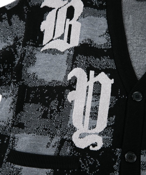 BOY LONDON(ボーイロンドン)の「【BOY LONDON】MOSAIC PATTERNED KNIT CARDIGAN(カーディガン/ボレロ・メンズ・ブラック・M/X-SMALL/L)」の6枚目の写真