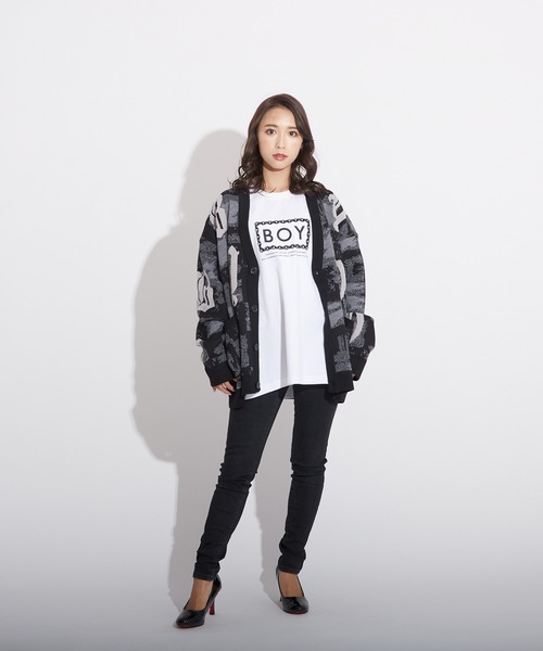 BOY LONDON(ボーイロンドン)の「【BOY LONDON】MOSAIC PATTERNED KNIT CARDIGAN(カーディガン/ボレロ・メンズ・ブラック・M/X-SMALL/L)」の15枚目の写真