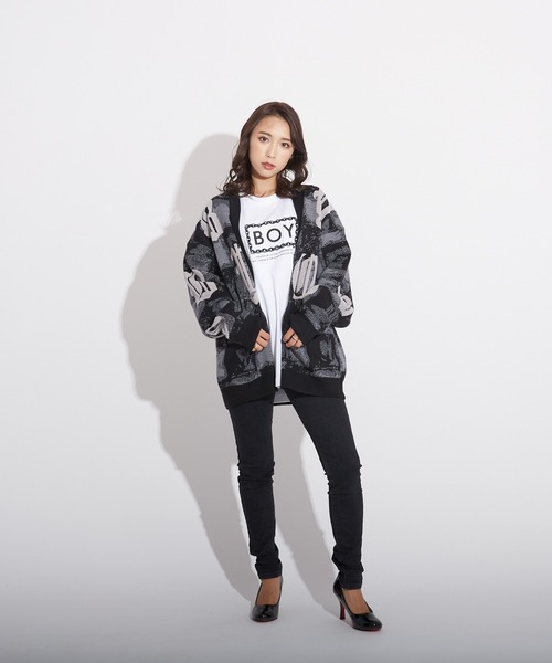 BOY LONDON(ボーイロンドン)の「【BOY LONDON】MOSAIC PATTERNED KNIT CARDIGAN(カーディガン/ボレロ・メンズ・ブラック・M/X-SMALL/L)」の18枚目の写真