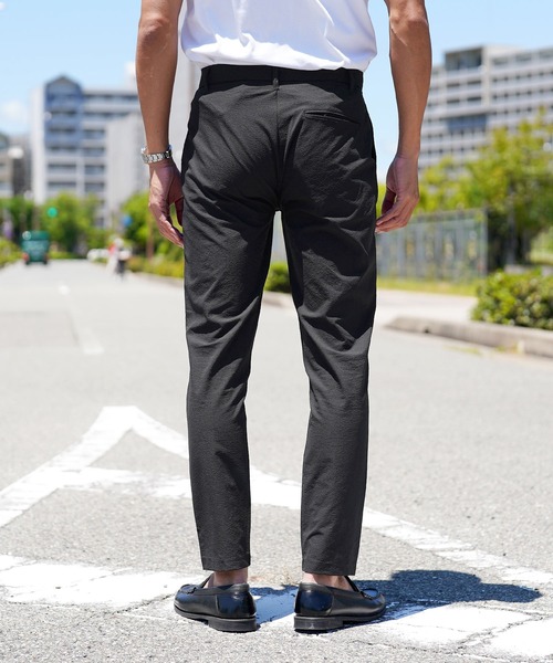 roshell（ロシェル）の「シアサッカースリムテーパードパンツ（その他パンツ・メンズ・ブラック/グレー・LARGE/MEDIUM）」の5枚目の写真