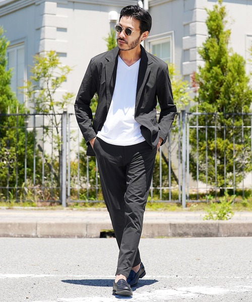 roshell（ロシェル）の「シアサッカースリムテーパードパンツ（その他パンツ・メンズ・ブラック/グレー・LARGE/MEDIUM）」の11枚目の写真