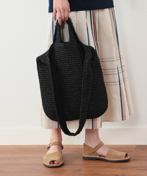 BEAMS BOY（ビームスボーイ）の「BEAMS BOY / ペーパー ショルダーバッグ 24SS（ショルダーバッグ・レディース・ブラック/ホワイト系その他7・ONE SIZE）」の2枚目の写真