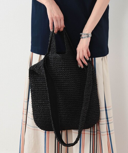 BEAMS BOY（ビームスボーイ）の「BEAMS BOY / ペーパー ショルダーバッグ 24SS（ショルダーバッグ・レディース・ブラック/ホワイト系その他7・ONE SIZE）」の6枚目の写真