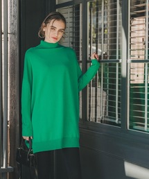 coca（coca） | サイドスリットタートルニットチュニック(ニット/セーター)