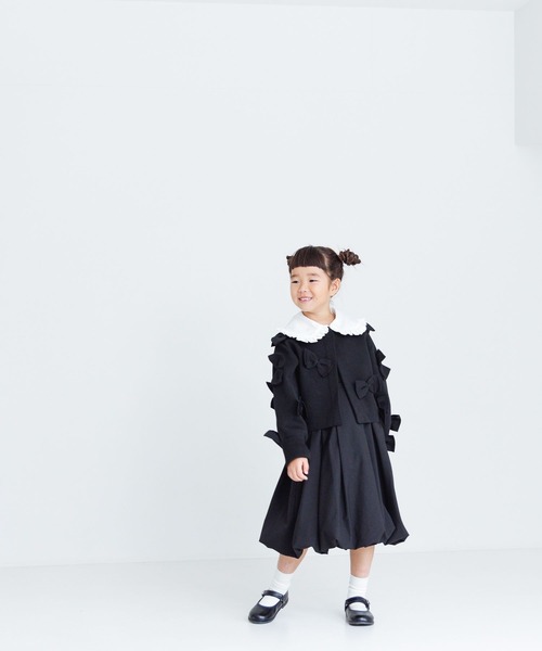 LOWRYS FARM（ローリーズファーム）の「リボンカーディガン　 100821（カーディガン/ボレロ・キッズ・ネイビー/ブラック/レッド・110cm/120cm/130cm/140cm/150cm）」の8枚目の写真