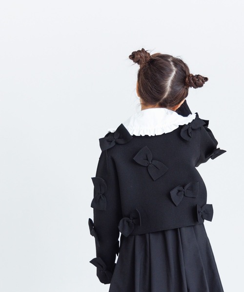 LOWRYS FARM（ローリーズファーム）の「リボンカーディガン　 100821（カーディガン/ボレロ・キッズ・ネイビー/ブラック/レッド・110cm/120cm/130cm/140cm/150cm）」の12枚目の写真