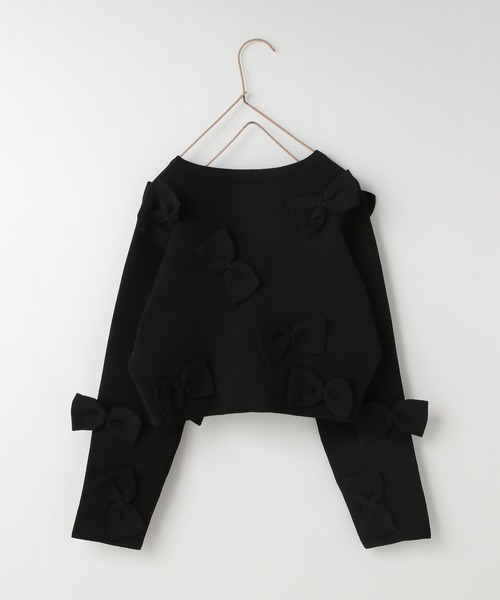 LOWRYS FARM（ローリーズファーム）の「リボンカーディガン　 100821（カーディガン/ボレロ・キッズ・ネイビー/ブラック/レッド・110cm/120cm/130cm/140cm/150cm）」の14枚目の写真