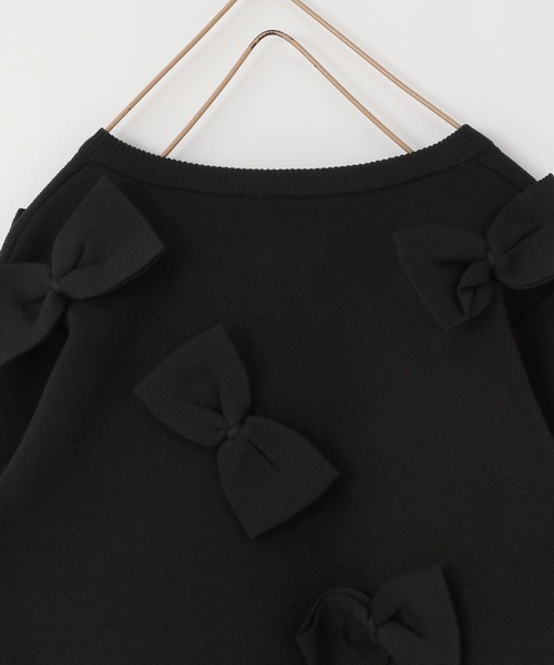 LOWRYS FARM（ローリーズファーム）の「リボンカーディガン　 100821（カーディガン/ボレロ・キッズ・ネイビー/ブラック/レッド・110cm/120cm/130cm/140cm/150cm）」の19枚目の写真