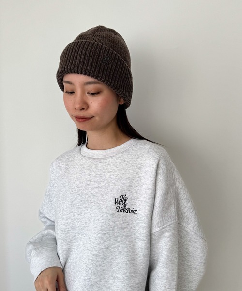 CANAL JEAN（キャナルジーン）の「choice_cnl×Daches　刺繍ニットCAP（ニットキャップ/ビーニー・レディース・ベージュ/ブラウン・ONE SIZE）」の4枚目の写真