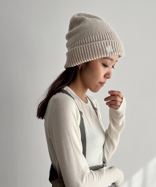 CANAL JEAN（キャナルジーン）の「choice_cnl×Daches　刺繍ニットCAP（ニットキャップ/ビーニー・レディース・ベージュ/ブラウン・ONE SIZE）」の7枚目の写真