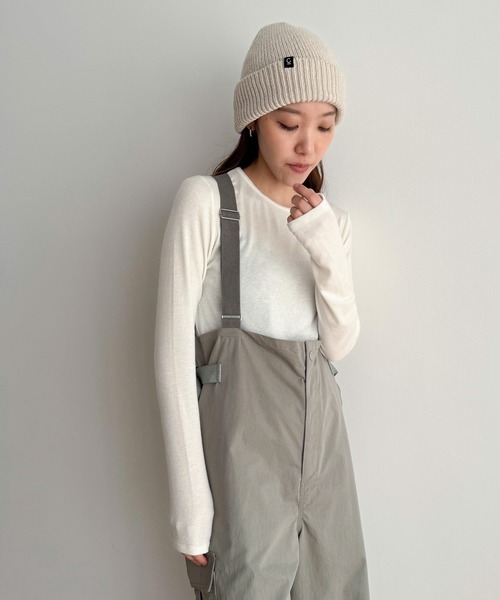 CANAL JEAN（キャナルジーン）の「choice_cnl×Daches　刺繍ニットCAP（ニットキャップ/ビーニー・レディース・ベージュ/ブラウン・ONE SIZE）」の8枚目の写真