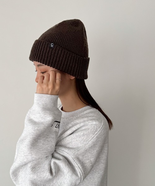 CANAL JEAN（キャナルジーン）の「choice_cnl×Daches　刺繍ニットCAP（ニットキャップ/ビーニー・レディース・ベージュ/ブラウン・ONE SIZE）」の5枚目の写真