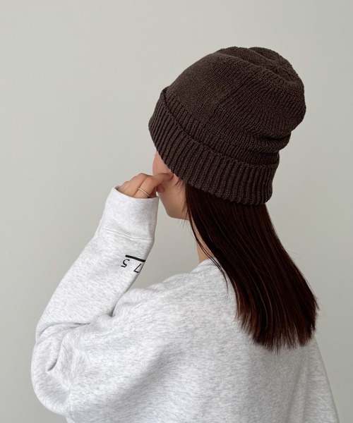 CANAL JEAN（キャナルジーン）の「choice_cnl×Daches　刺繍ニットCAP（ニットキャップ/ビーニー・レディース・ベージュ/ブラウン・ONE SIZE）」の6枚目の写真