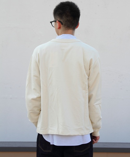 DANTON（ダントン）の「DANTON/ダントン　ドットボタンVネックカーディガン　DOT BUTTON V-NECK CARDIGAN（メンズ）　DT-C0313 CIN（カーディガン/ボレロ・メンズ・ライトグレー/ナチュラル/チャコールグレー・42/40）」の21枚目の写真