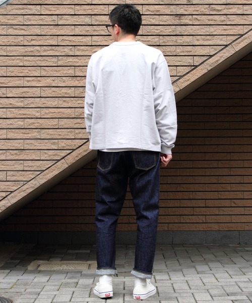 DANTON（ダントン）の「DANTON/ダントン　ドットボタンVネックカーディガン　DOT BUTTON V-NECK CARDIGAN（メンズ）　DT-C0313 CIN（カーディガン/ボレロ・メンズ・ライトグレー/ナチュラル/チャコールグレー・42/40）」の18枚目の写真