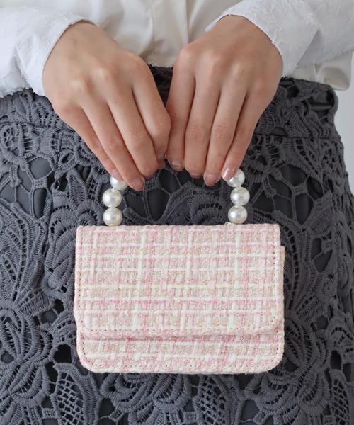 パールバック パールがかわいい☆25S】CHANEL チェーンクラッチ バッグ