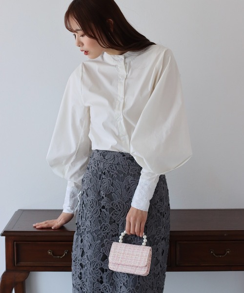 BLUEEAST（ブルーイースト）の「パールハンドル2WAYミニバッグ（ハンドバッグ・レディース・ブラック/ピンク/ベージュ/ブラック系・FREE）」の15枚目の写真