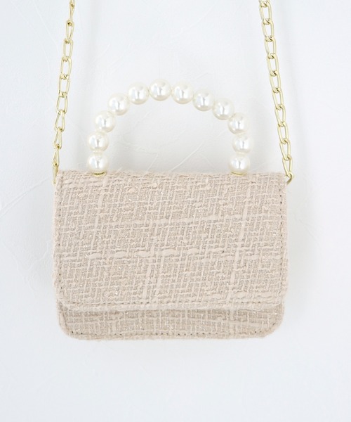 BLUEEAST（ブルーイースト）の「パールハンドル2WAYミニバッグ（ハンドバッグ・レディース・ブラック/ピンク/ベージュ/ブラック系・FREE）」の18枚目の写真