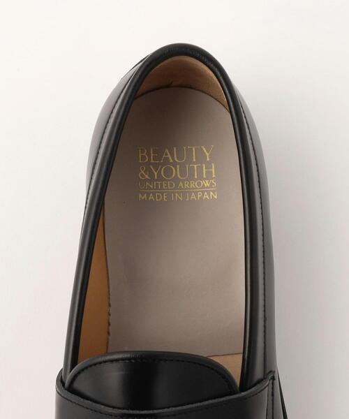 アローズ 日本製 ビューティー＆ユース B&Y レザー コイン ローファー BEAUTY&YOUTH UNITED ARROWS（ビューティーアンドユース
