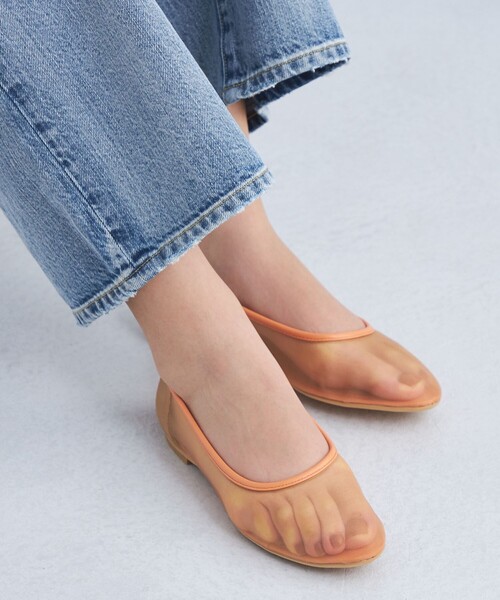 green label relaxing（グリーンレーベルリラクシング）の「ラウンド チュール フラットシューズ（バレエシューズ・レディース・ブラック/ベージュ/その他1・23cm/23.5cm/24cm/24.5cm）」の10枚目の写真