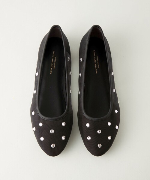 green label relaxing（グリーンレーベルリラクシング）の「ラウンド チュール フラットシューズ（バレエシューズ・レディース・ブラック/ベージュ/その他1・23cm/23.5cm/24cm/24.5cm）」の9枚目の写真