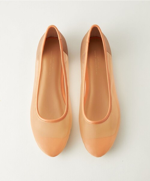 green label relaxing（グリーンレーベルリラクシング）の「ラウンド チュール フラットシューズ（バレエシューズ・レディース・ブラック/ベージュ/その他1・23cm/23.5cm/24cm/24.5cm）」の6枚目の写真