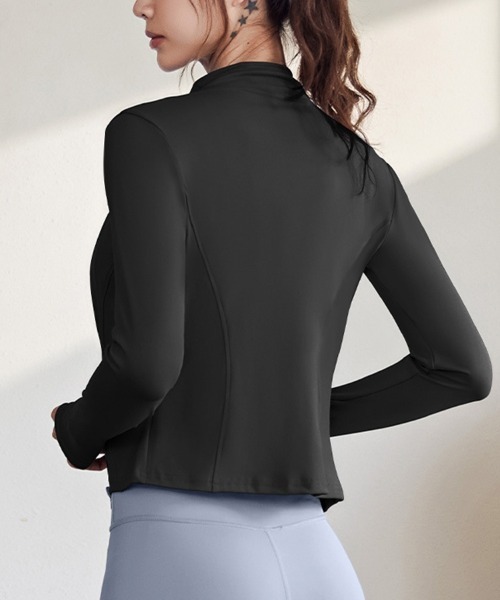 SAISON DE PAPILLON（セゾンドパピヨン）の「あたっか裏起毛ラッシュガードパーカー（パーカー・レディース・パープル/ネイビー/コーラル/ピンク/グリーン/グレー/ブルー/ライトピンク/ブラック・M/L/XL）」の11枚目の写真