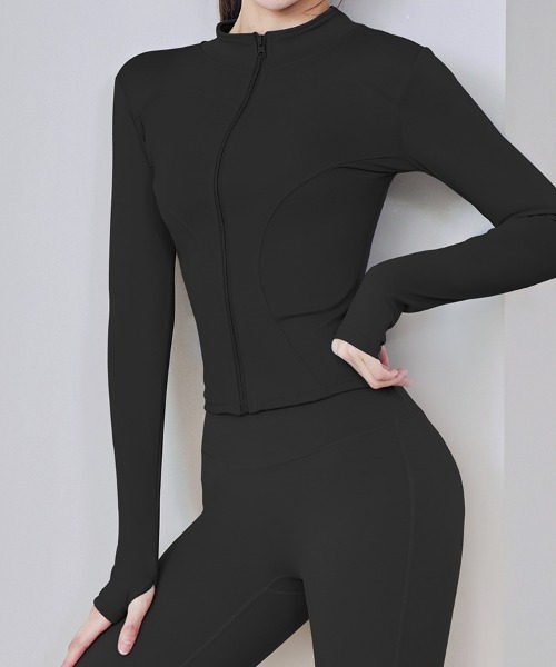 SAISON DE PAPILLON（セゾンドパピヨン）の「あたっか裏起毛ラッシュガードパーカー（パーカー・レディース・パープル/ネイビー/コーラル/ピンク/グリーン/グレー/ブルー/ライトピンク/ブラック・M/L/XL）」の13枚目の写真