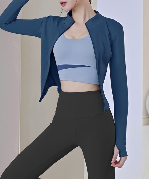 SAISON DE PAPILLON（セゾンドパピヨン）の「あたっか裏起毛ラッシュガードパーカー（パーカー・レディース・パープル/ネイビー/コーラル/ピンク/グリーン/グレー/ブルー/ライトピンク/ブラック・M/L/XL）」の20枚目の写真