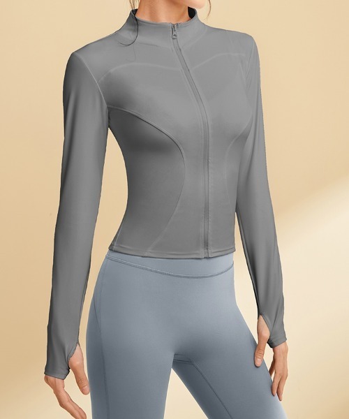 SAISON DE PAPILLON（セゾンドパピヨン）の「あたっか裏起毛ラッシュガードパーカー（パーカー・レディース・パープル/ネイビー/コーラル/ピンク/グリーン/グレー/ブルー/ライトピンク/ブラック・M/L/XL）」の14枚目の写真