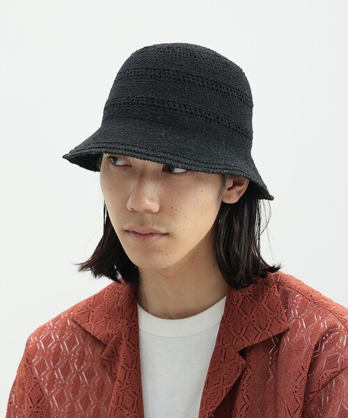 BEAMS HEART（ビームスハート）の「BEAMS HEART / サーモ クロシェハット（ハット・メンズ・ホワイト/ブラック・ONE SIZE）」の5枚目の写真