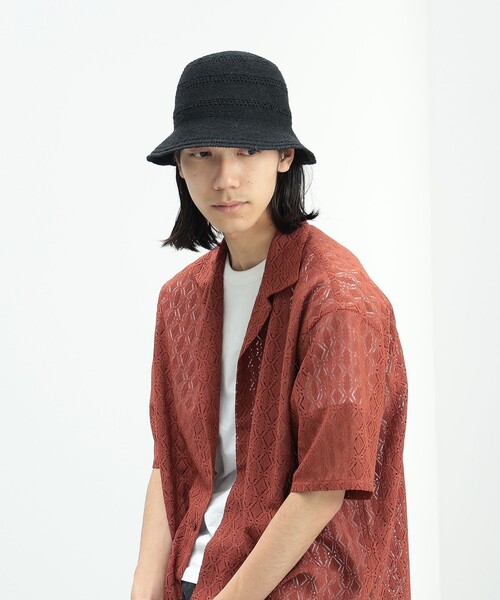 BEAMS HEART（ビームスハート）の「BEAMS HEART / サーモ クロシェハット（ハット・メンズ・ホワイト/ブラック・ONE SIZE）」の6枚目の写真