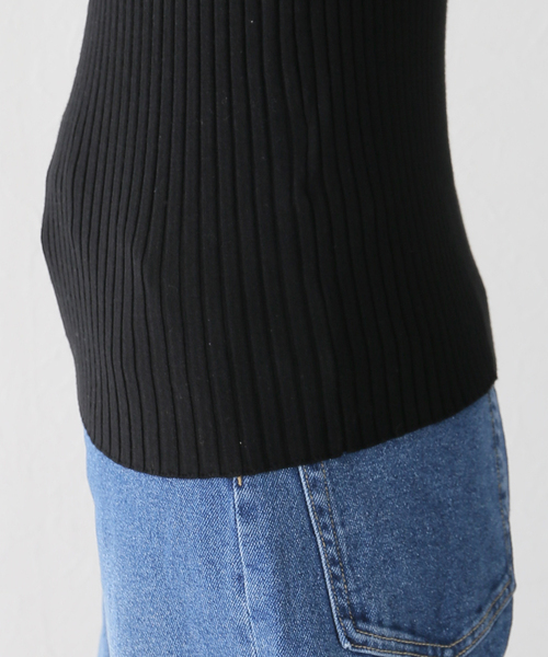 U by SPICK&SPAN(ユーバイスピックアンドスパン)の「リボンディテールニットトップス(ニット/セーター・レディース・ブラック/ホワイト系その他/ピンク・FREE)」の21枚目の写真