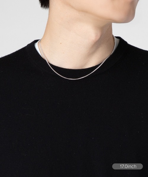 TOM WOOD(トムウッド)の「TOM WOOD Curb Chain Slim トムウッド カーブ チェーン スリム スターリングシルバー 925 ネックレス(ネックレス・レディース・シルバー・43cm/52cm)」の10枚目の写真