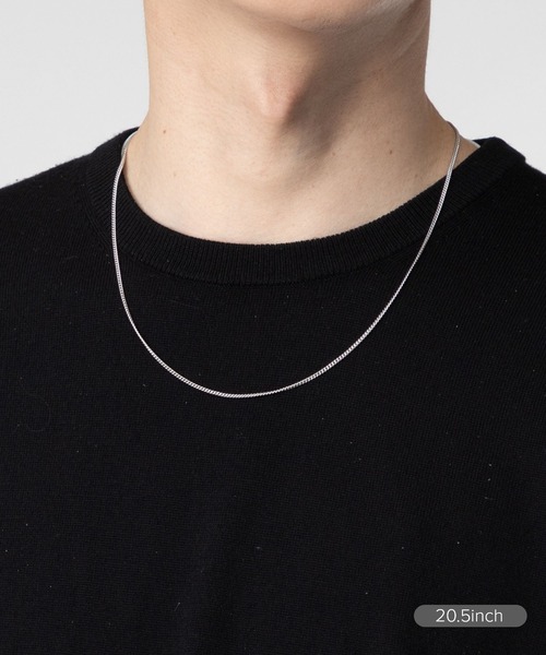 TOM WOOD(トムウッド)の「TOM WOOD Curb Chain Slim トムウッド カーブ チェーン スリム スターリングシルバー 925 ネックレス(ネックレス・レディース・シルバー・43cm/52cm)」の12枚目の写真