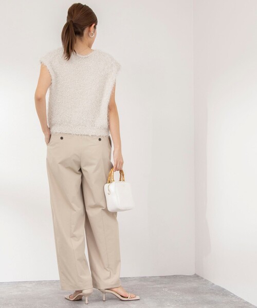 NOLLEY’S（ノーリーズ）の「ウォッシャブルチノ風ワイドパンツ（チノパンツ・レディース・ピンク/ベージュ/ホワイト・38/36）」の14枚目の写真