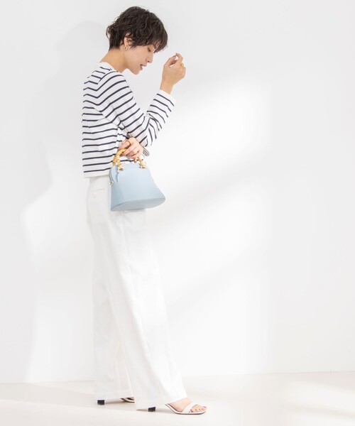 NOLLEY’S（ノーリーズ）の「ウォッシャブルチノ風ワイドパンツ（チノパンツ・レディース・ピンク/ベージュ/ホワイト・38/36）」の17枚目の写真