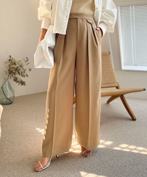 NOLLEYS ♡ ウォッシャブルカルゼワイドパンツ38 NOLLEY'S（ノーリーズ）の「ウォッシャブルカルゼワイドパンツ