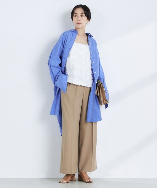 NOLLEY’S（ノーリーズ）の「ウォッシャブルカルゼワイドパンツ（その他パンツ・レディース・キナリ/キャメル・40/38/36）」の9枚目の写真