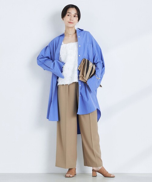 NOLLEY’S（ノーリーズ）の「ウォッシャブルカルゼワイドパンツ（その他パンツ・レディース・キナリ/キャメル・40/38/36）」の10枚目の写真