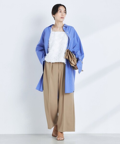 NOLLEY’S（ノーリーズ）の「ウォッシャブルカルゼワイドパンツ（その他パンツ・レディース・キナリ/キャメル・40/38/36）」の12枚目の写真