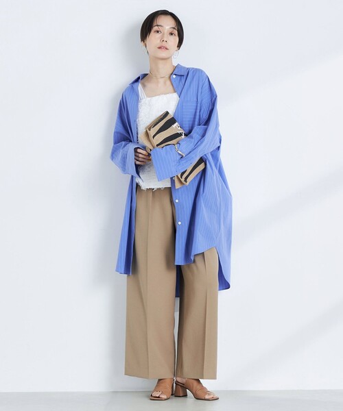 NOLLEY’S（ノーリーズ）の「ウォッシャブルカルゼワイドパンツ（その他パンツ・レディース・キナリ/キャメル・40/38/36）」の14枚目の写真