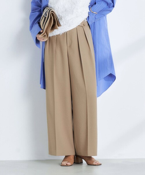 NOLLEY’S（ノーリーズ）の「ウォッシャブルカルゼワイドパンツ（その他パンツ・レディース・キナリ/キャメル・40/38/36）」の15枚目の写真