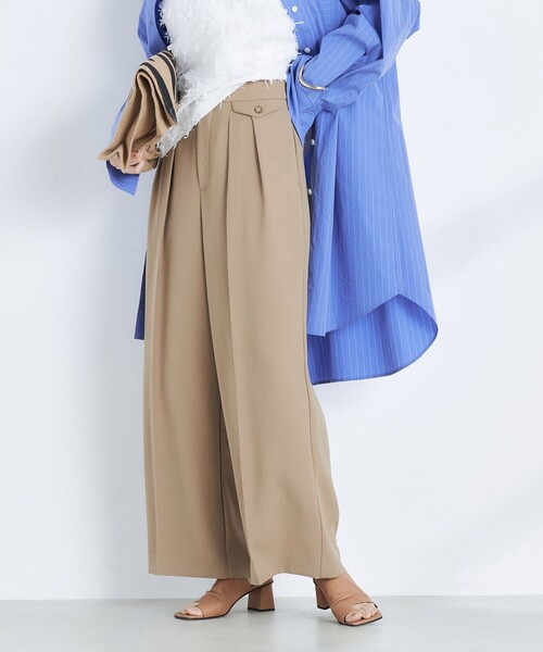 NOLLEY’S（ノーリーズ）の「ウォッシャブルカルゼワイドパンツ（その他パンツ・レディース・キナリ/キャメル・40/38/36）」の17枚目の写真