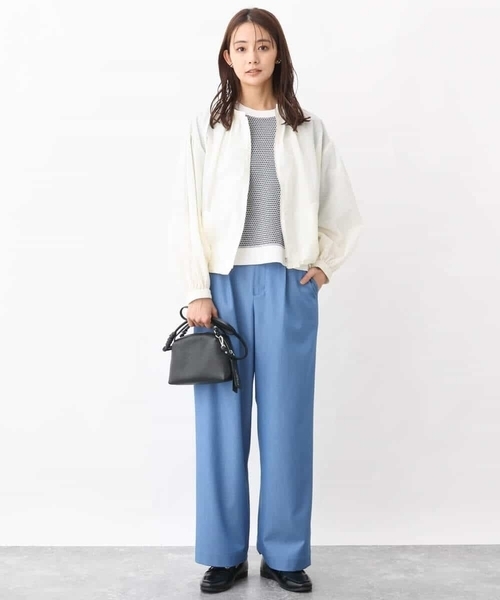 MK MICHEL KLEIN（エムケーミッシェルクラン）の「デニムライクワイドパンツ/洗える（デニムパンツ・レディース・ブルー/ネイビー・36/38）」の7枚目の写真